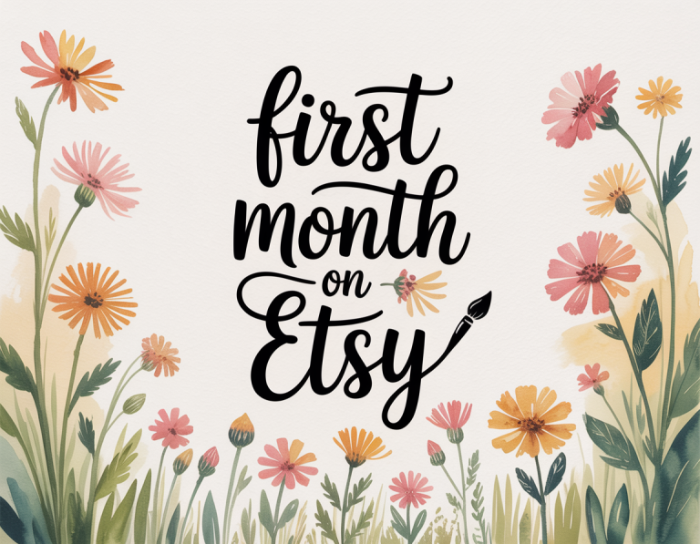 first month on etsy